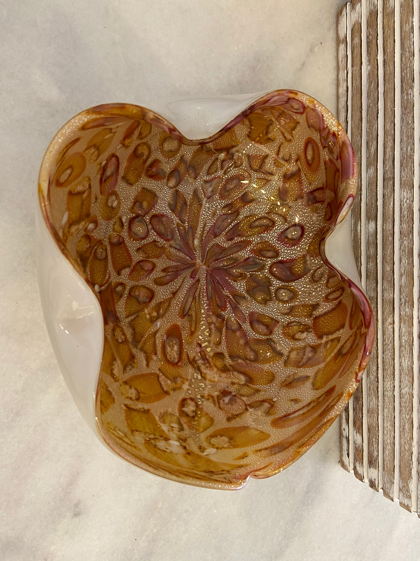 Vintage Glass Bowl-Orange