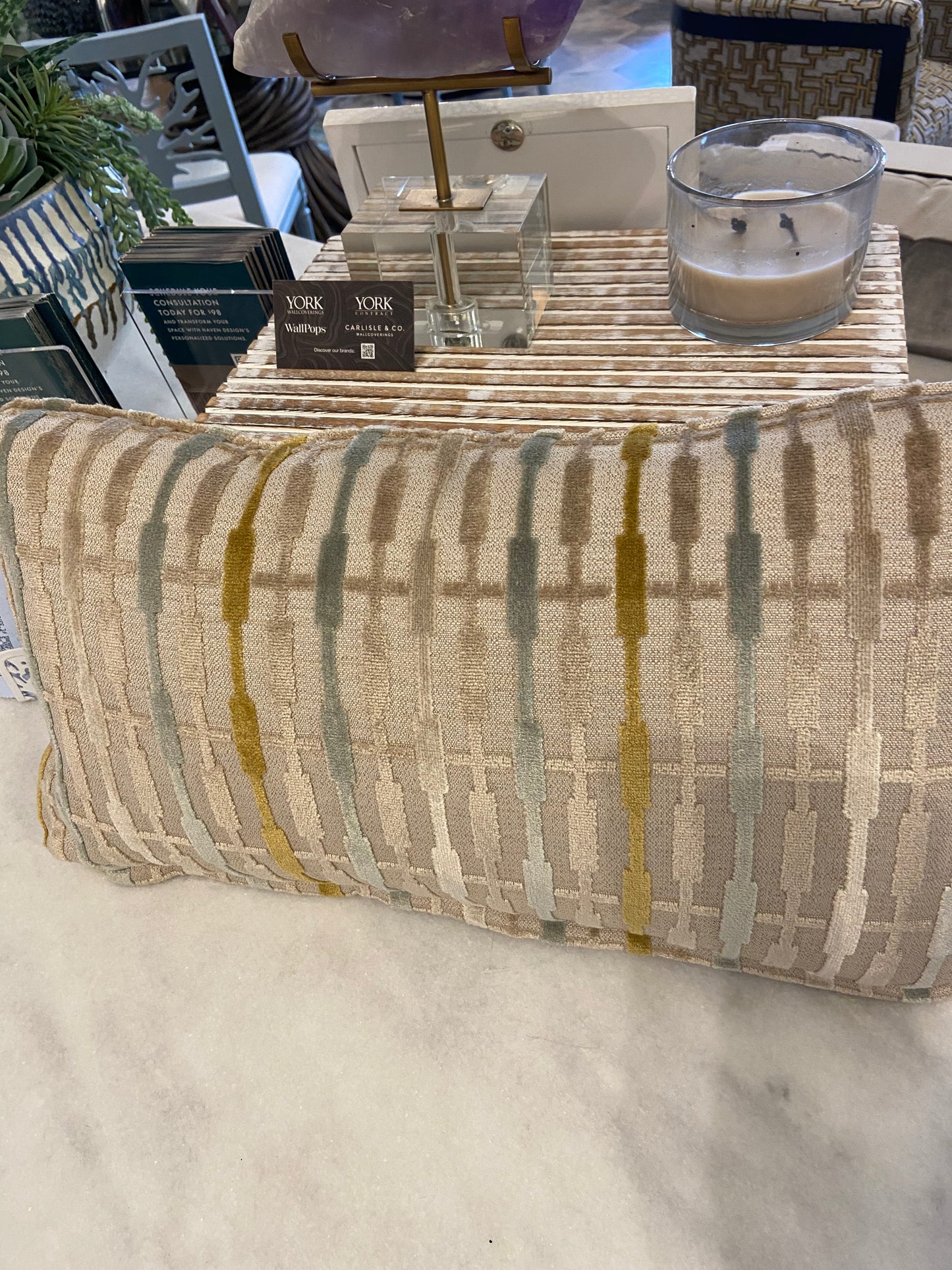 CUSTOM PILLOW- GLD/BLU