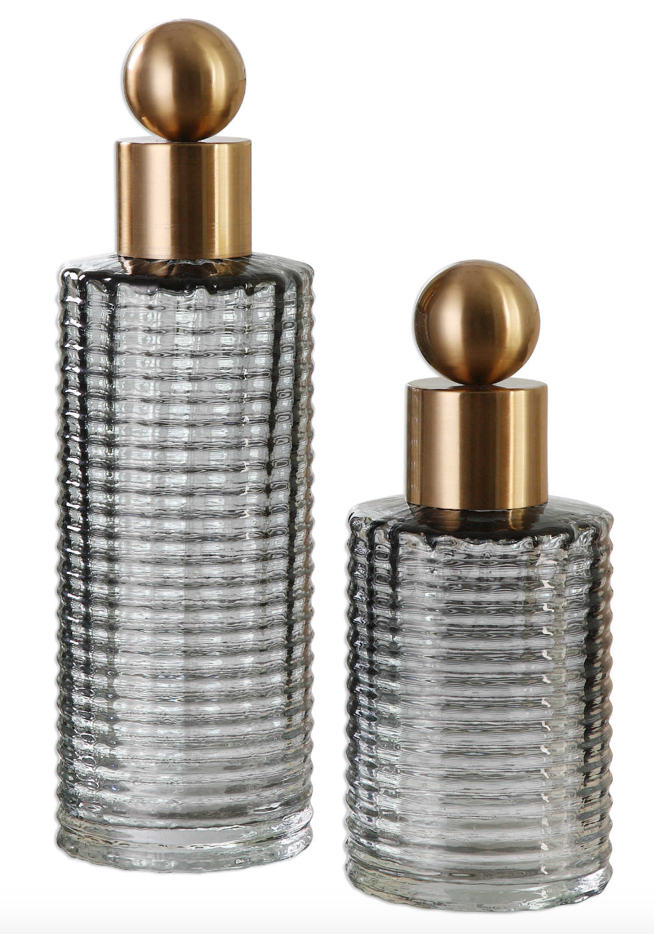 Renato Bottle Decanters, Set of 2