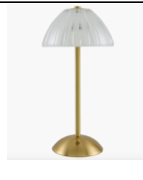 Rechargeable Lamp - gold w/ clear