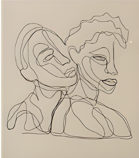 Couple Line Drawing