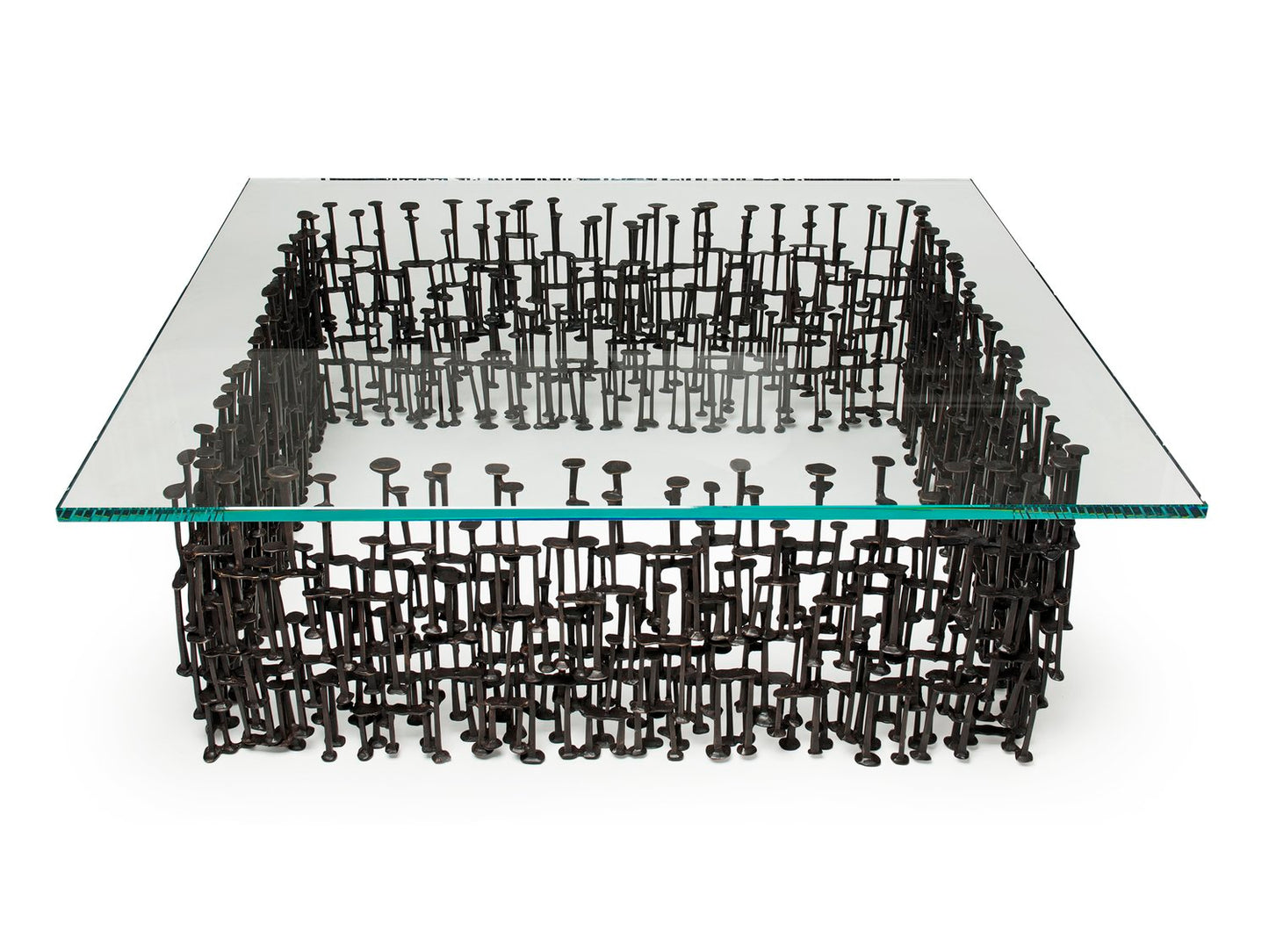 Bennett Antique Bronze Glass Cocktail Table