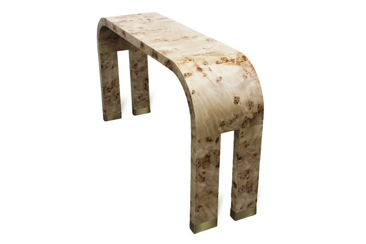 Burl Console Table