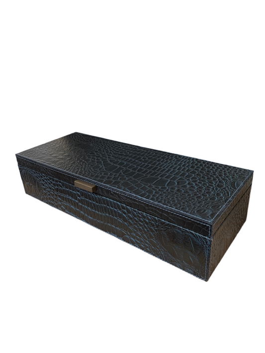 Navy Croc Box