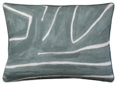 Graffito Denim Lumbar Pillow
