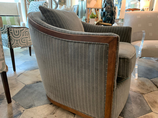 Exposed Wood Swivel Chair