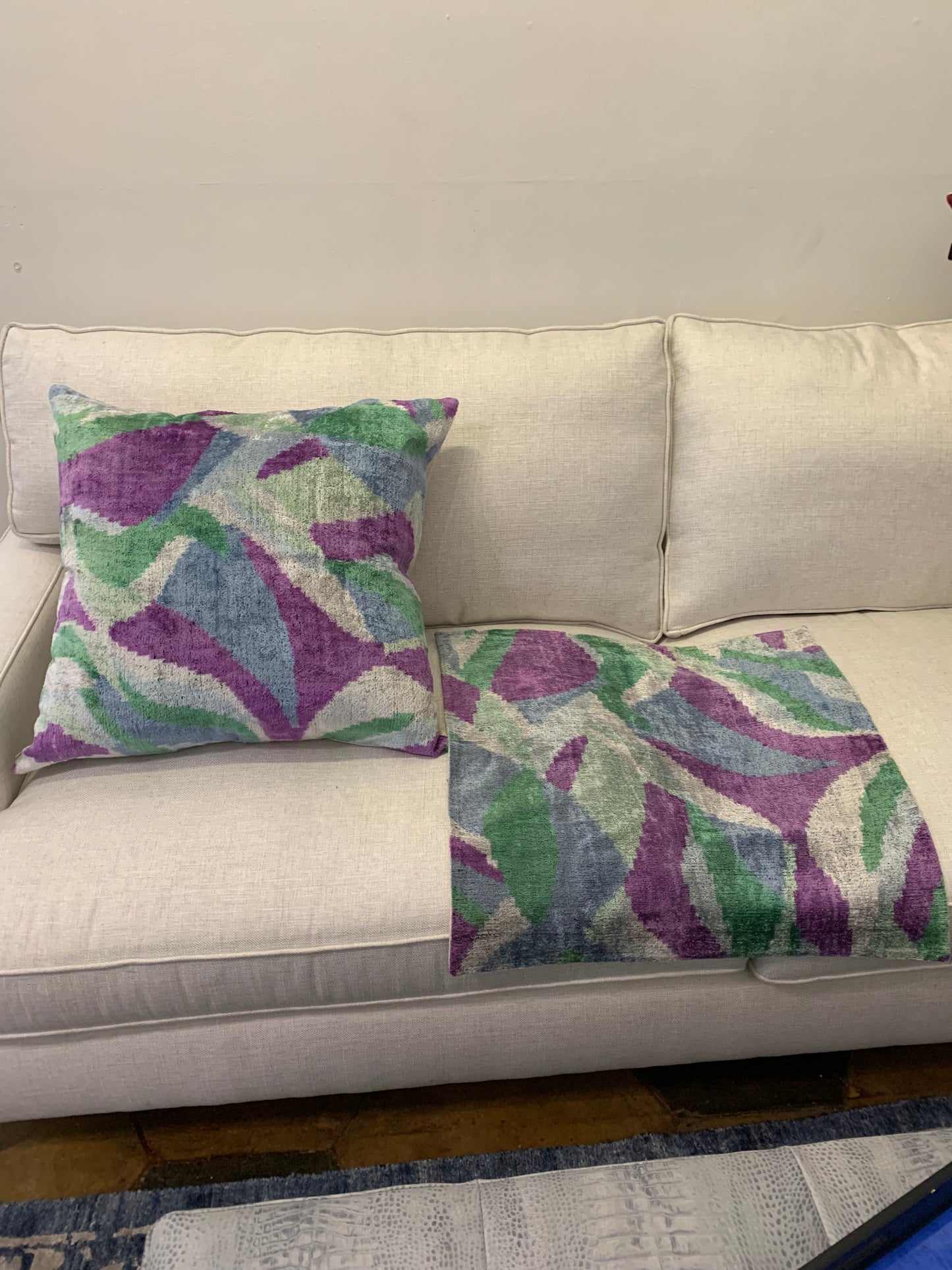 IKAT velvet/silk pillows 20 x 20