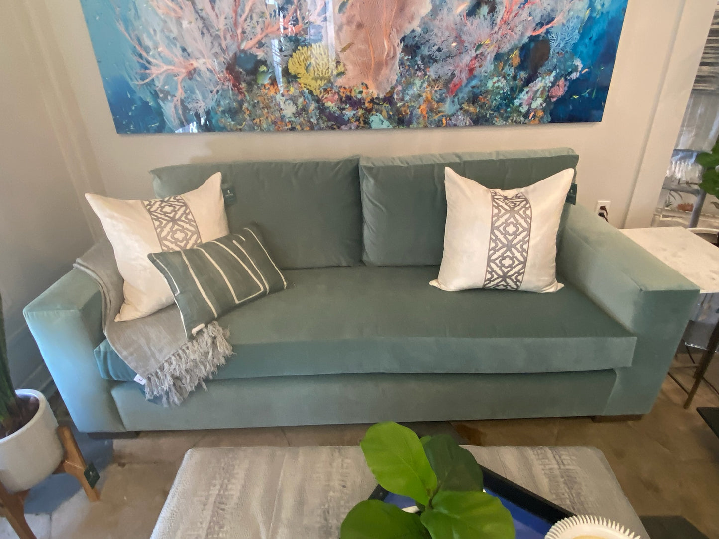 POOL BLUE FABRIC SOFA