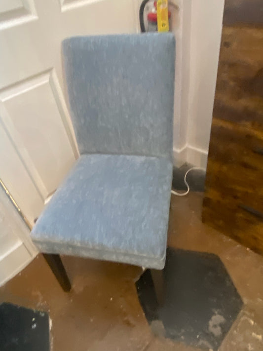 Blue Fabric Dining Side Chair