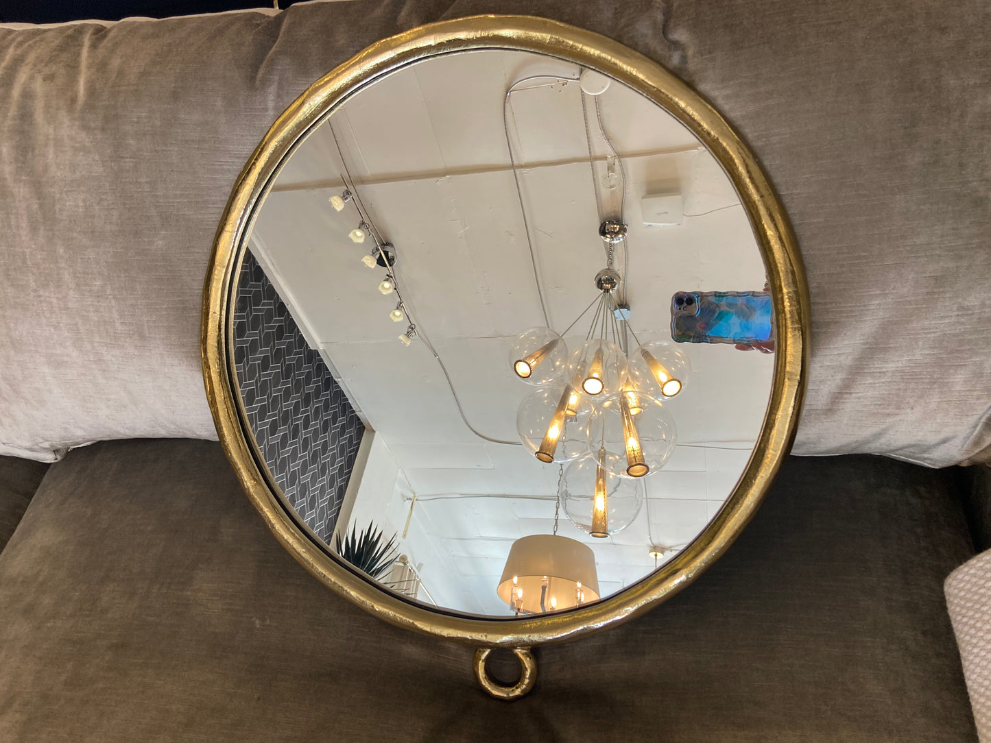 Round Brass Mirror