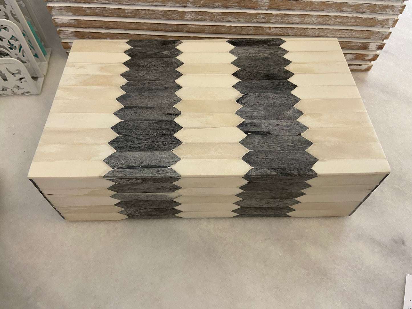 Textured Bone & Gray Box