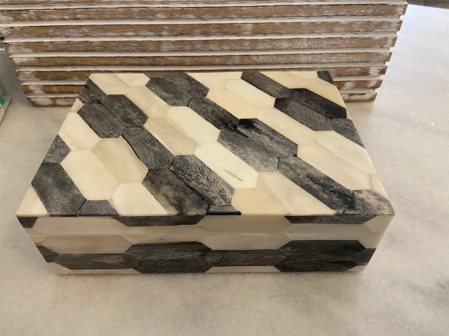 Geometric Bone & Gray Box