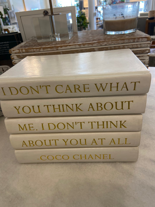 Book-Quote:"I Don't Care What You Think About Me. I Don't Think About You At All"