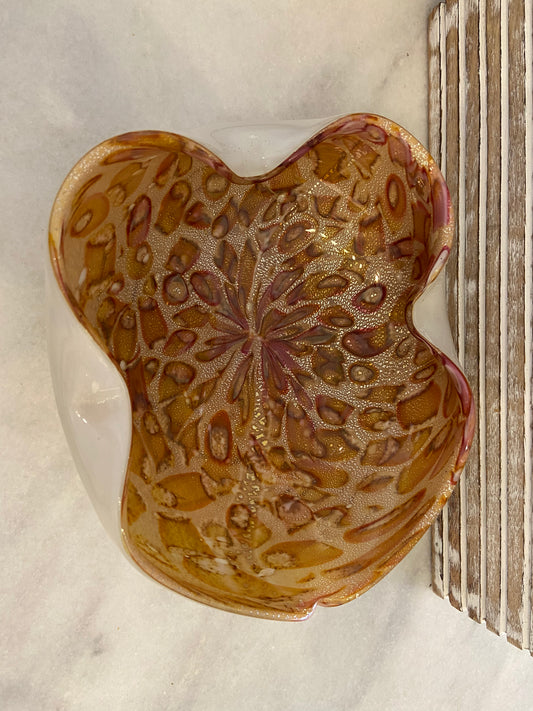Vintage Glass Bowl-Orange