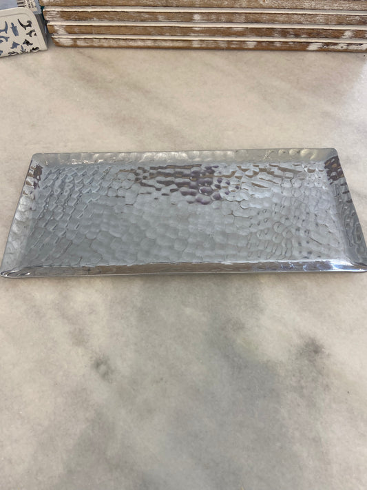 SM BEATEN SILVER TRAY