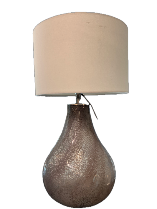 Mauve Glass Lamps - Set of 2