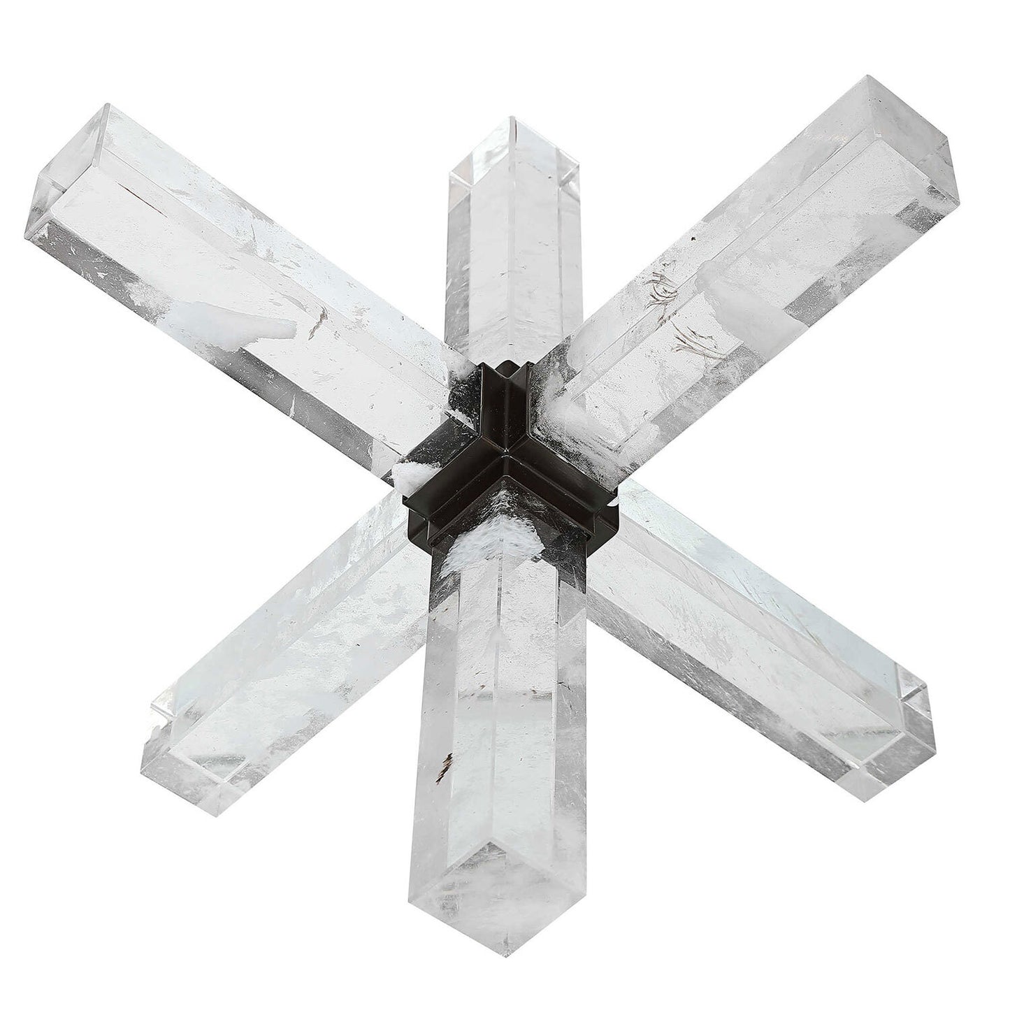 Double Cross Sculpture - Faux Quartz Crystal Revelation R17926