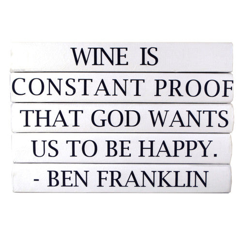 Wine... Ben Franklin Quote Books