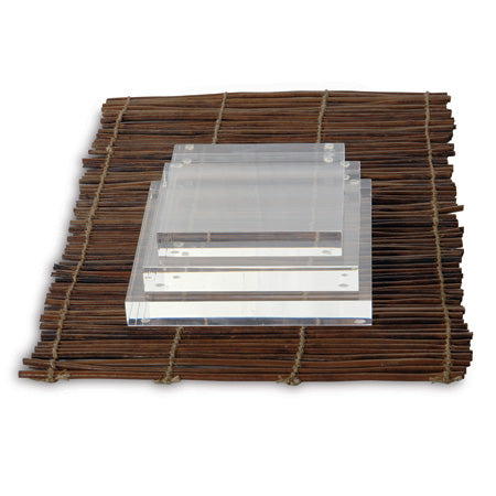 6" Square Acrylic Stand, Set of 2