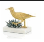 Brass Seagull & Cynaite Sculpture II