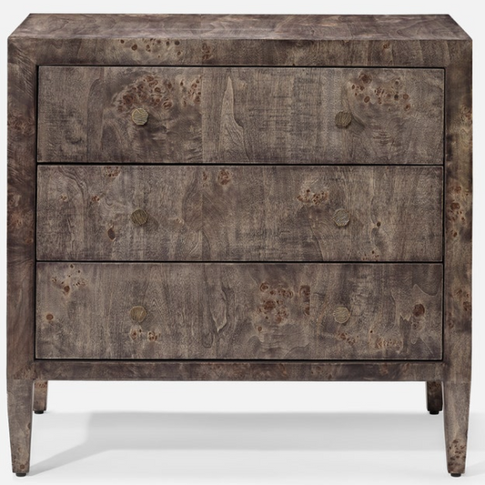 ASH GRAY BURL SIDE TABLE