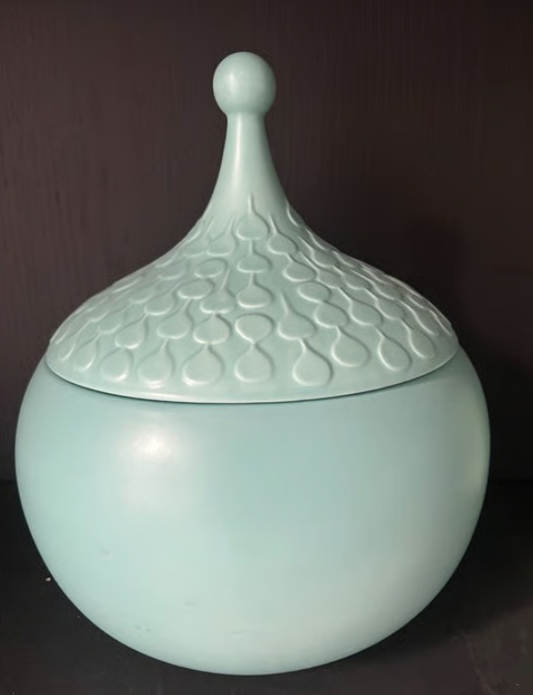 Aqua Teardrop Container