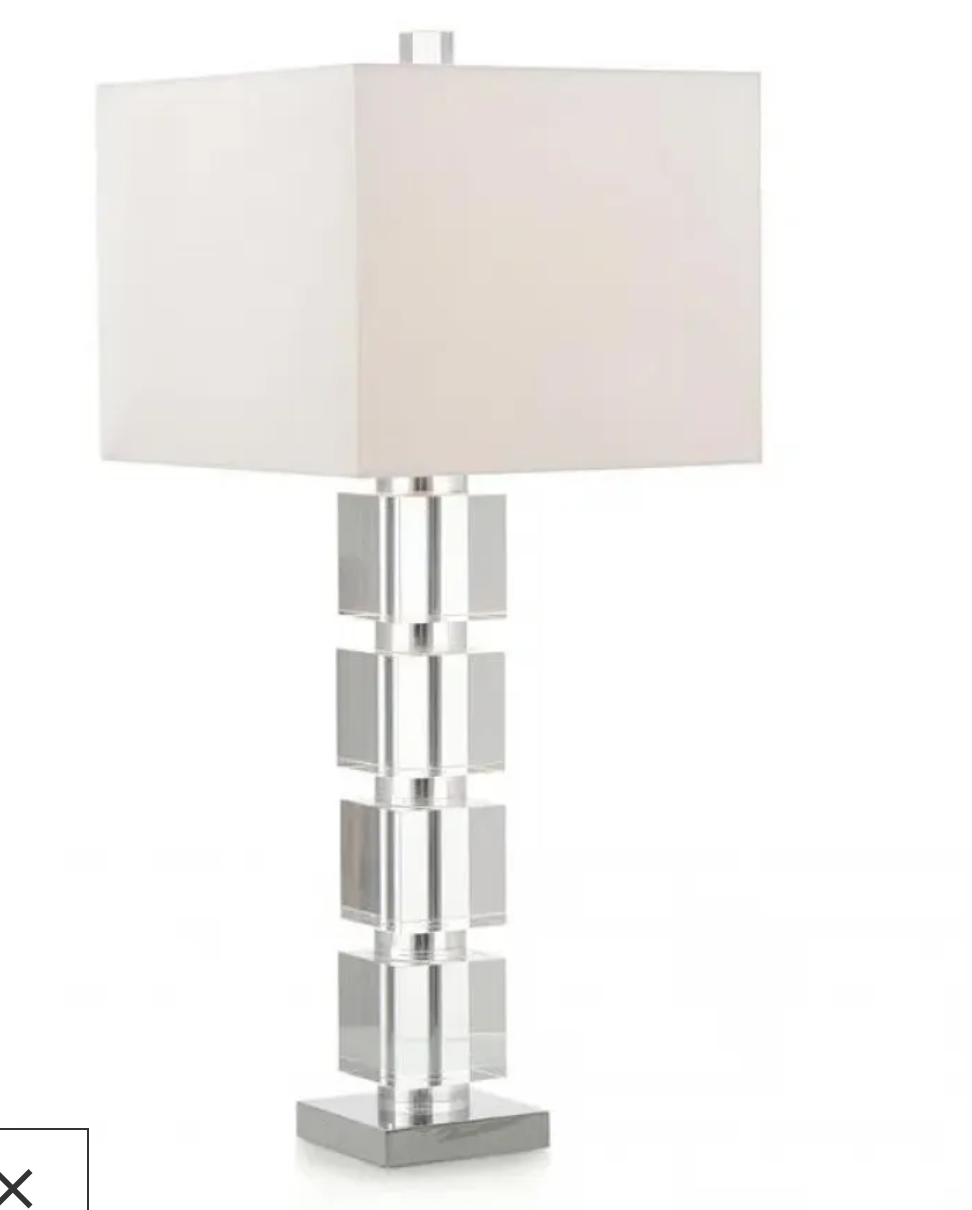Glass Stacked Cube Lamp