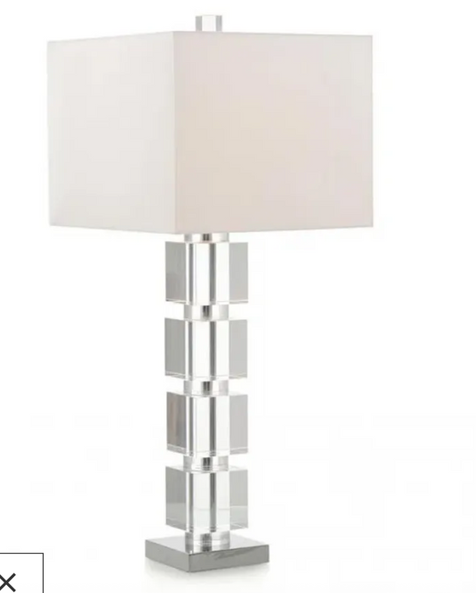 Glass Stacked Cube Lamp