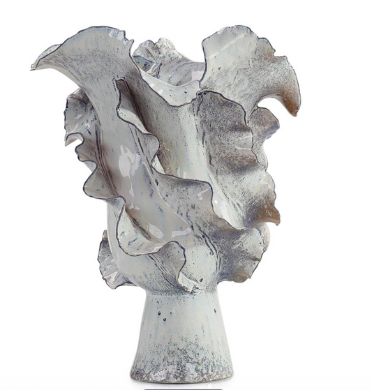 Tall Wave Porcelain Vase