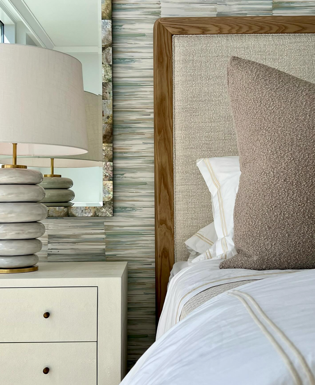Silver Mop Shell Mirror