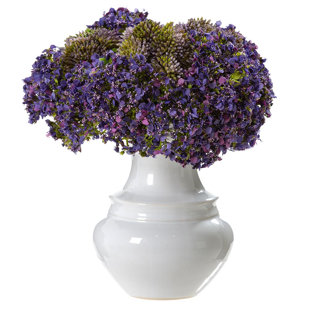 Queen Anne Lace/Sedum in Ceramic