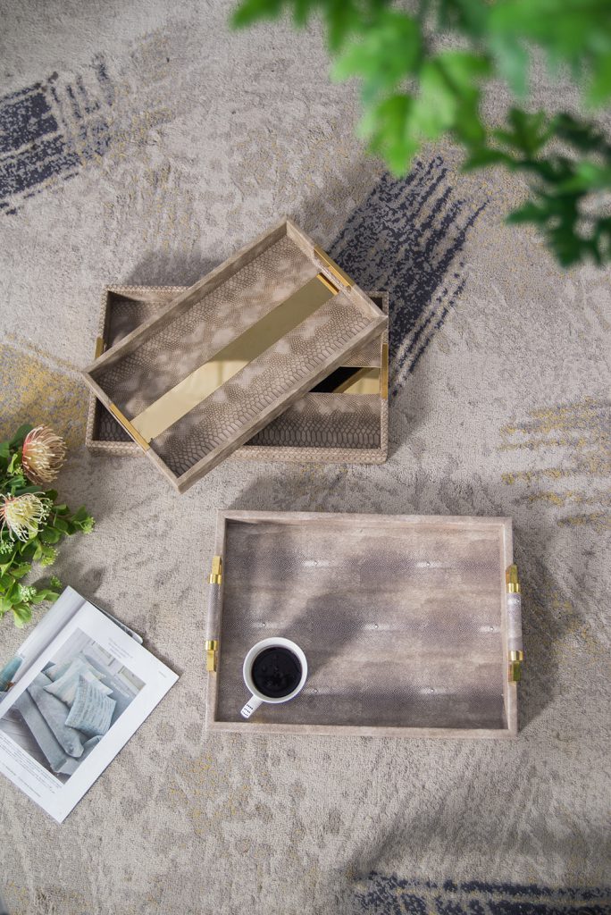 Ava Brown & Gold Nesting Tray