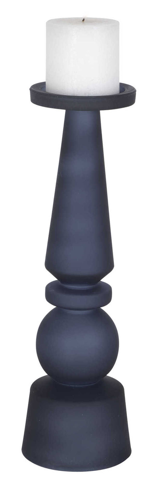 Blue Glass Candlestick