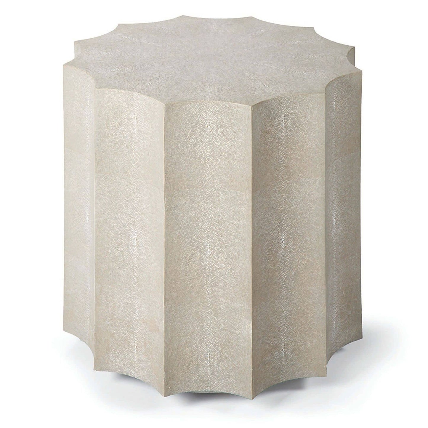 Scalloped Shagreen End Table
