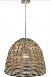 Dome Rattan Pendant Light