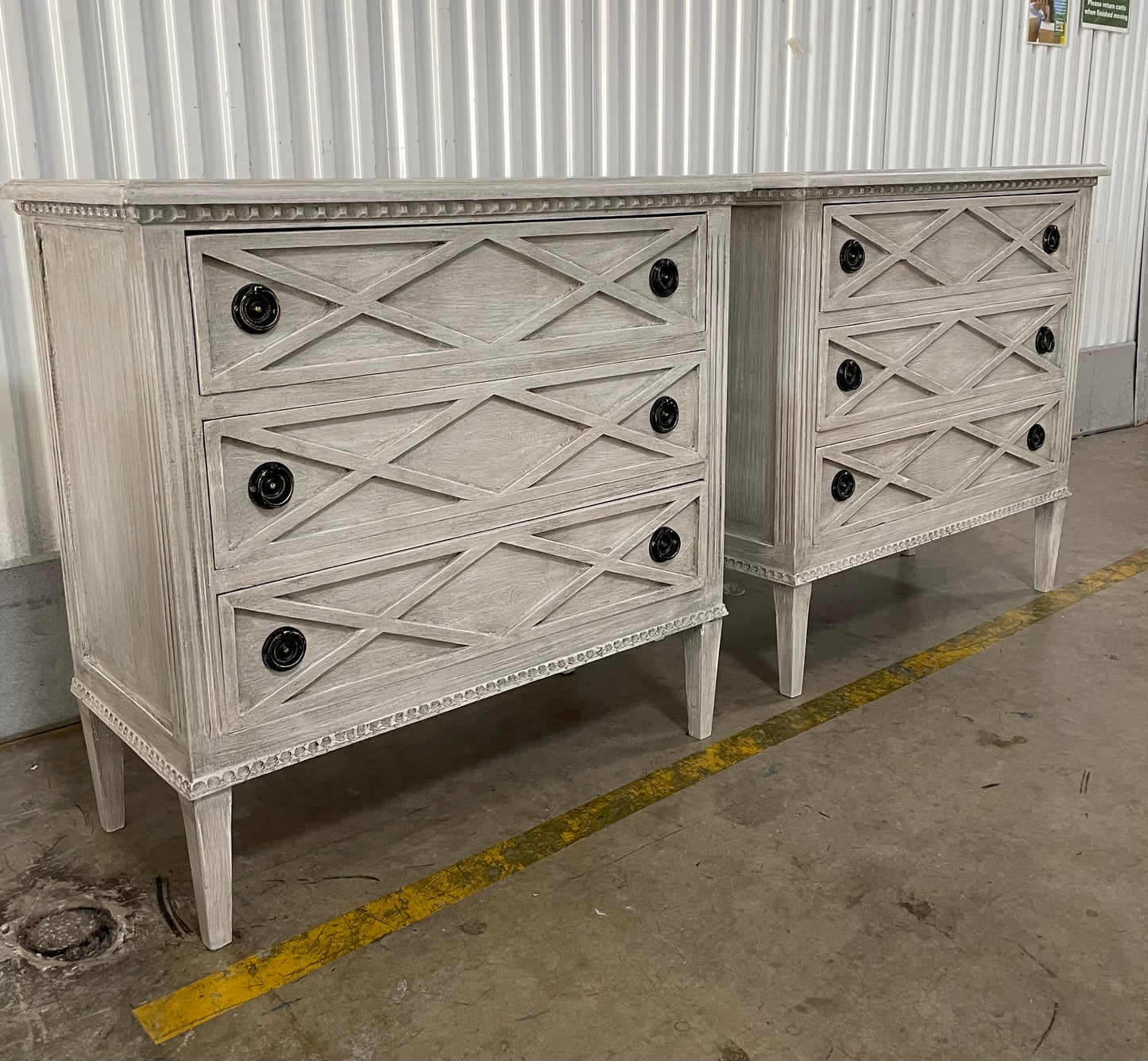 Washed Grey Nightstand