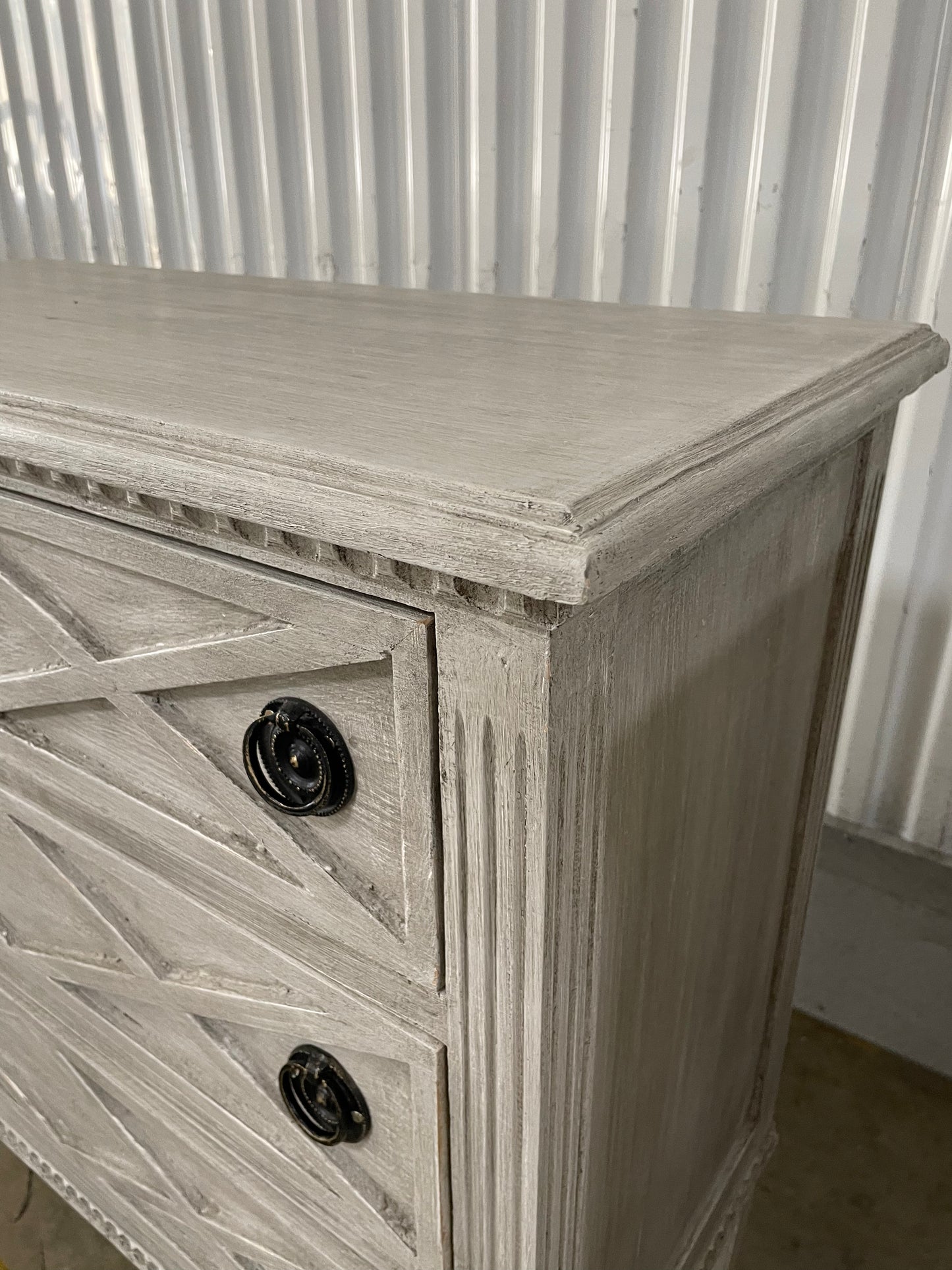 Washed Grey Nightstand