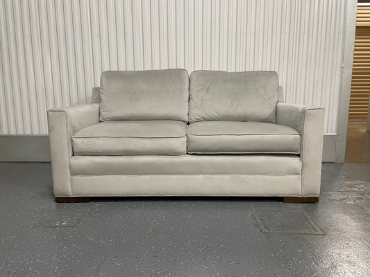 Light Grey Velvet Loveseat