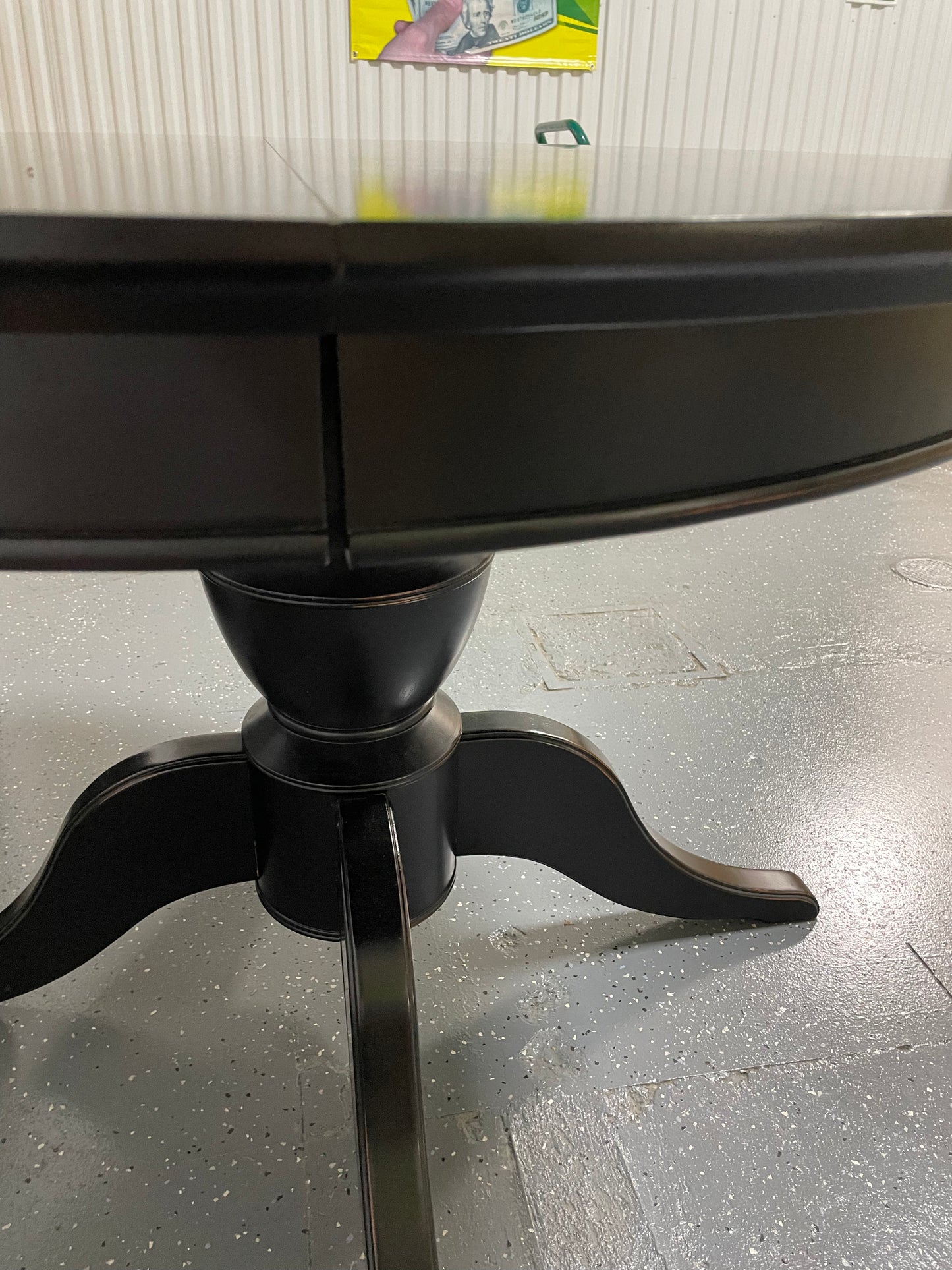 Round Wood Dining Table with Leaf